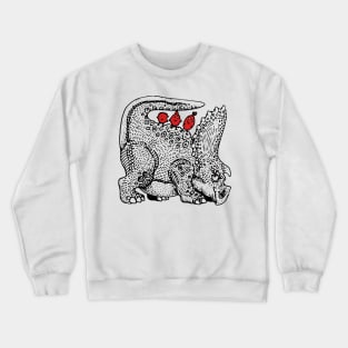 Triceratop collector of birds Crewneck Sweatshirt